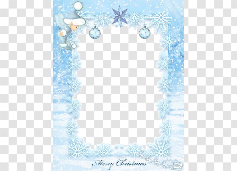 Santa Claus Christmas Clip Art - Elf - Aqua Border Frame File Transparent PNG