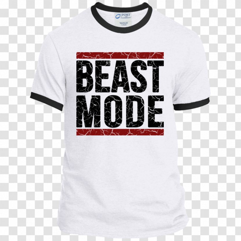 Ringer T-shirt Hoodie Sleeve - Tshirt - Beast Mode Transparent PNG