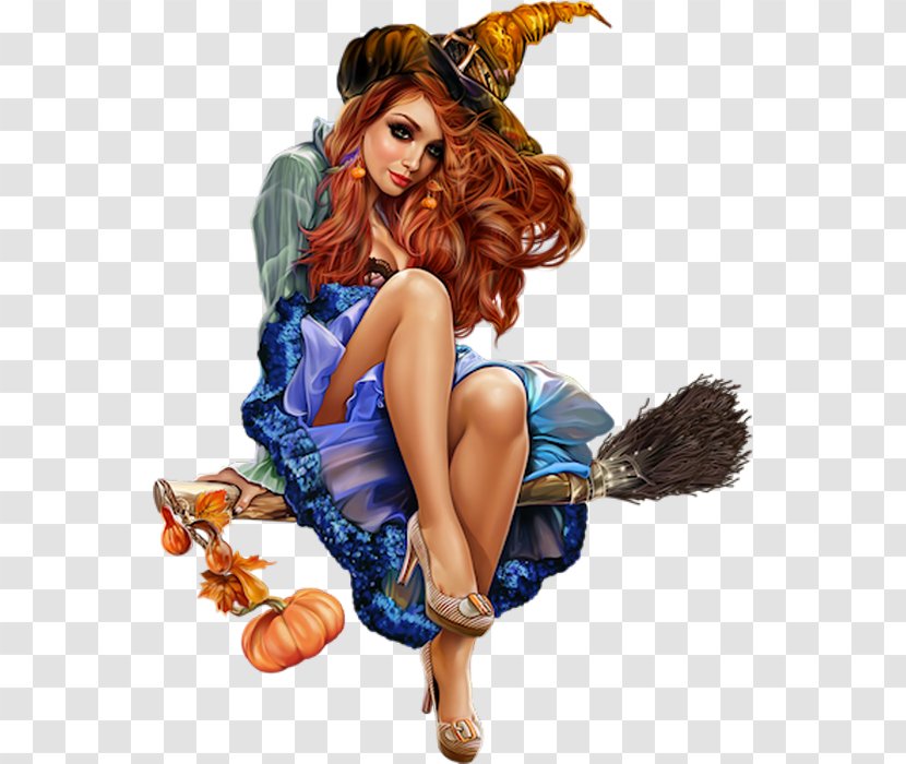 Witchcraft Broom Vampire - Fashion Model - Witch Transparent PNG