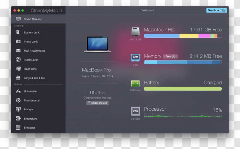 MacOS Computer Software CleanMyMac OS X Mountain Lion - Program - Apple Transparent PNG
