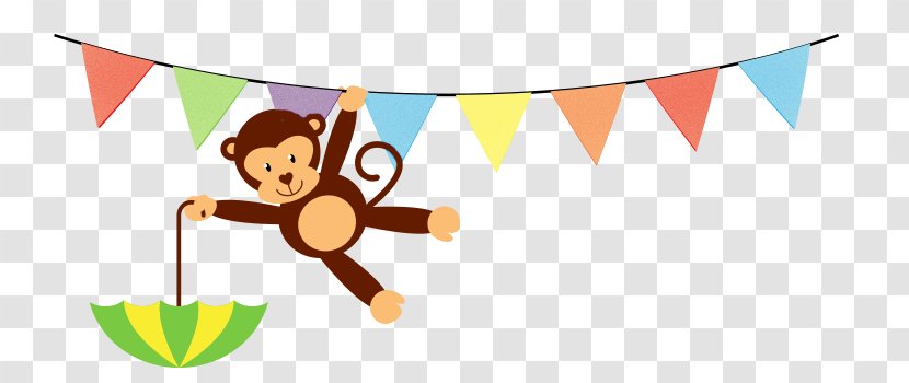 Circus Sticker Clip Art - Human Behavior - Flag Pull Little Monkey Transparent PNG