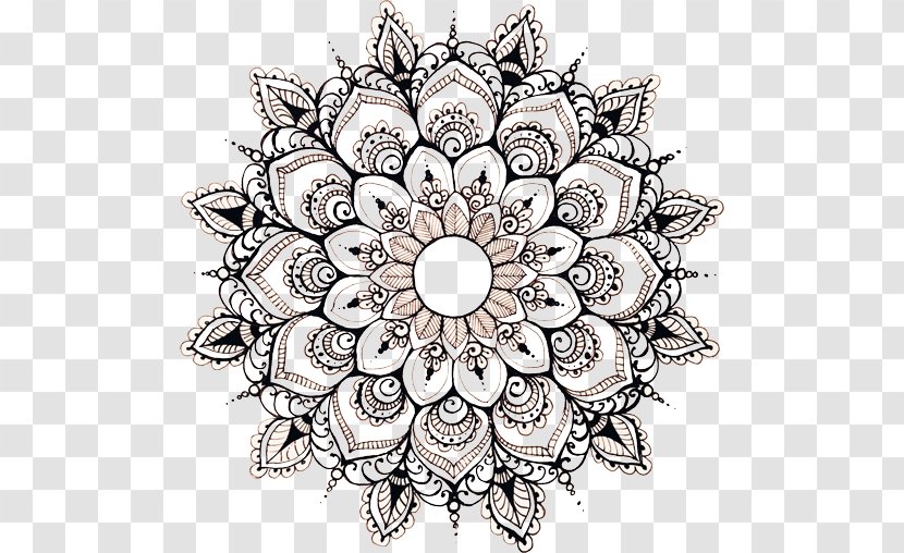 Mandala Floral Design Drawing Art Circle - Ornament Transparent PNG