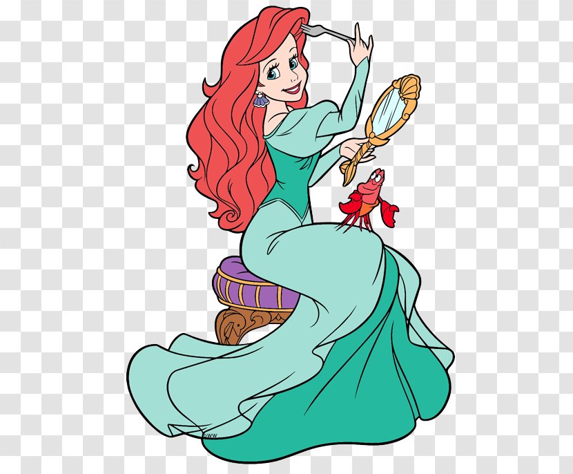 Ariel Sebastian Comb Clip Art - Fictional Character Transparent PNG