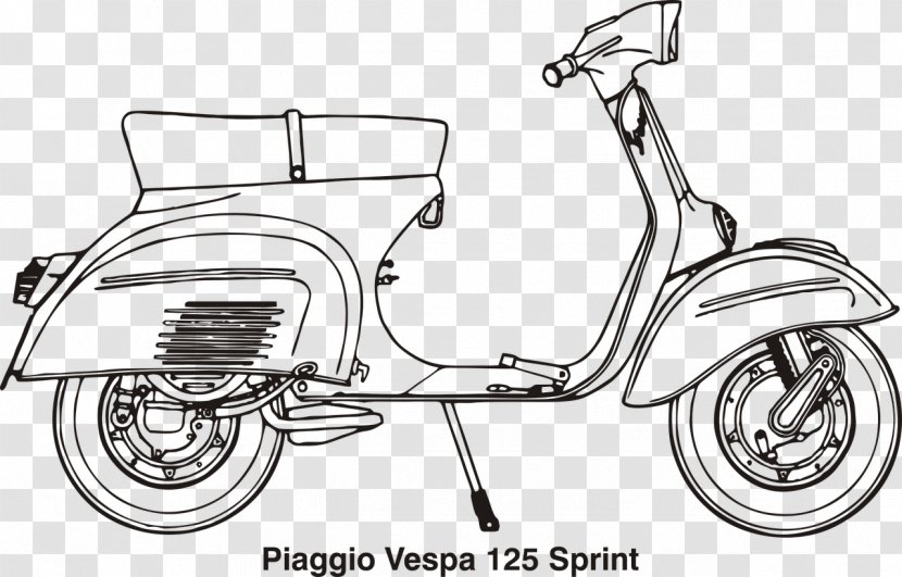 Scooter Piaggio Vespa PX Motorcycle - Rim Transparent PNG