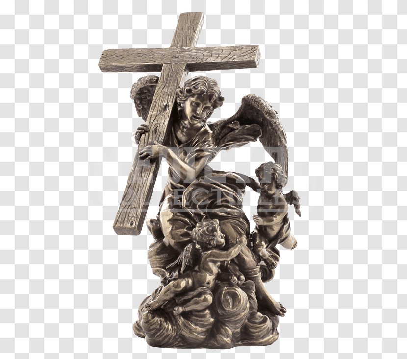 Crucifix Michael Statue Figurine Angel - Religious Item Transparent PNG