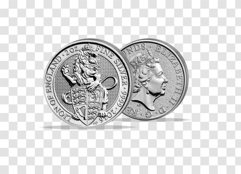 The Queen's Beasts Royal Mint Silver Coin Bullion - Metal Transparent PNG