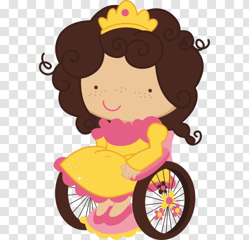 Prince Party Birthday Wheelchair Crown - Cartoon Beautiful Princess Transparent PNG