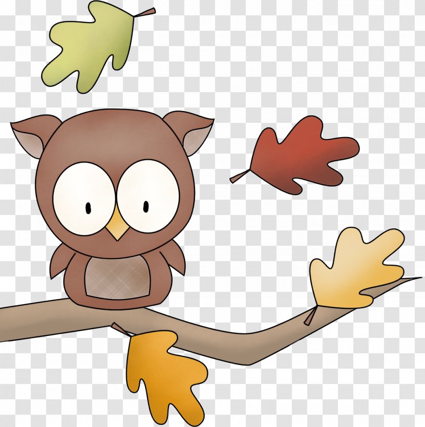 Cartoon Leaf Clip Art Branch Tree - Owl Transparent PNG
