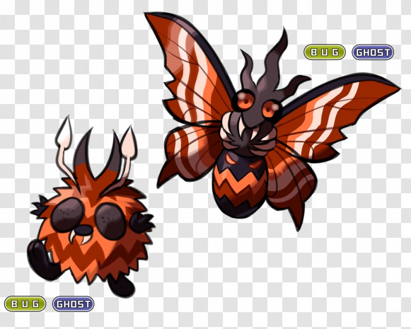 Butterfly Venonat Alola Pokémon Venomoth - Game - Shiba Wow Transparent PNG