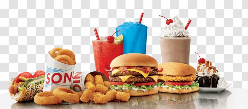 Fast Food Restaurant Hamburger Slush Sonic Drive-In - Cuisine - Menu Transparent PNG