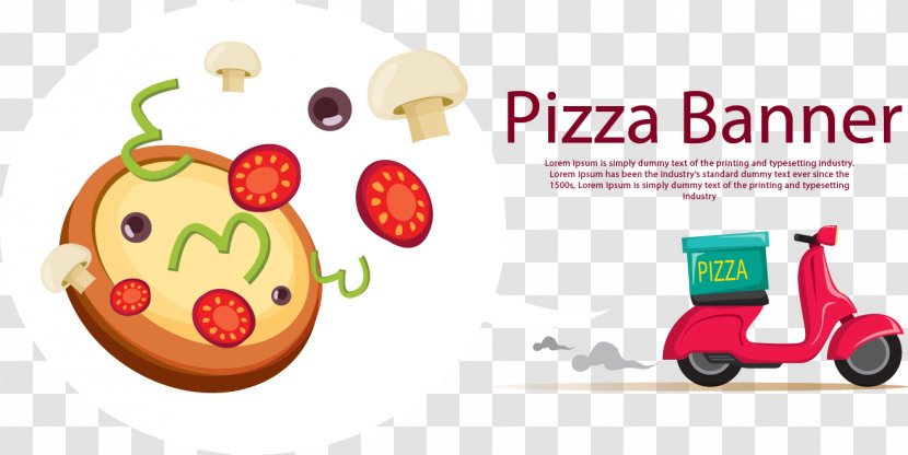 Pizza Delivery Italian Cuisine Euclidean Vector - Painted Transparent PNG