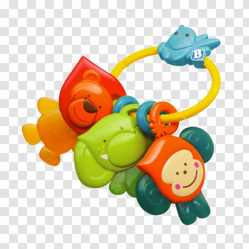 B Kids Rattle And Teeth Elephant Teether Teething Safari Pals BKids : Infant - Orange - Baby Toys Transparent PNG