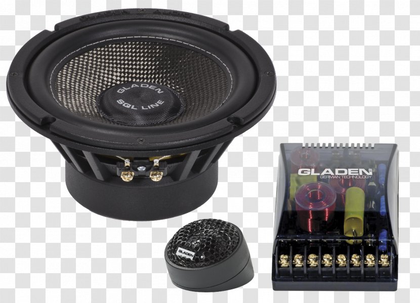 Loudspeaker GLADEN SQX 165 DUAL Sound Woofer Tweeter Transparent PNG