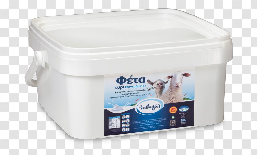 Feta Cheese Appellation D'origine Protégée Plastic Brine - Container Transparent PNG