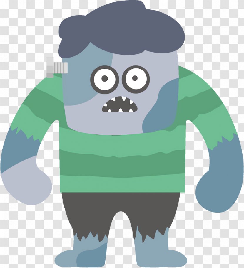 Monster Halloween - Cartoon - Green Transparent PNG