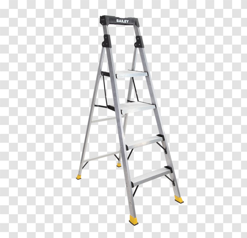 Ladder Stool Keukentrap Metal Wood Transparent PNG