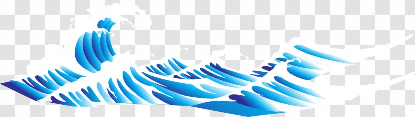 Wind Wave Euclidean Vector Capillary - Seawater - Hand-painted Blue Waves Transparent PNG