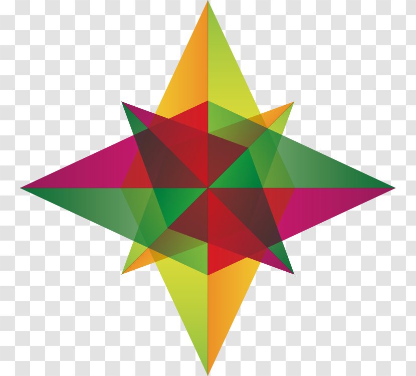 Triangle Geometry - Leaf - Colorful Abstract Geometric Elements Transparent PNG