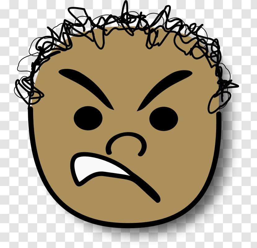 Smiley Anger Emoticon Clip Art - Head - A Mad Face Transparent PNG