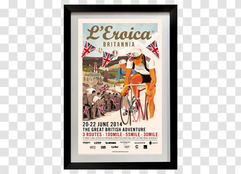 Poster Eroica Britannia Festival Cycling Information Transparent PNG