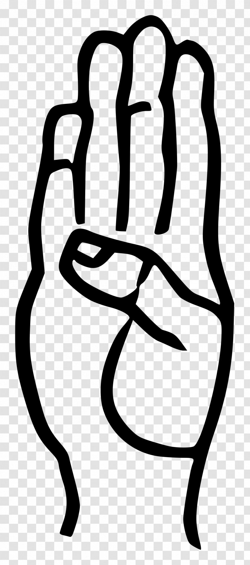 American Sign Language Voiced Bilabial Stop - Fingerspelling - Labeling Transparent PNG