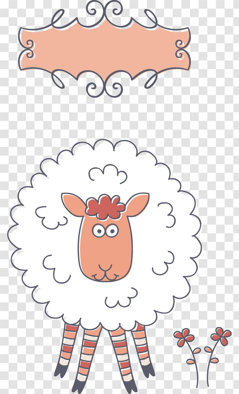 Sheep Birthday Greeting Card E-card - Cartoon - Painted Vector Transparent PNG