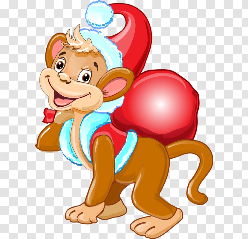 Monkey New Year Clip Art - Heart - Cartoon Transparent PNG