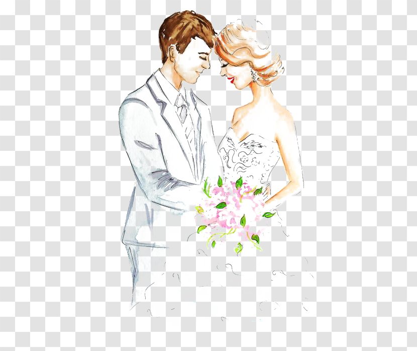 Marriage Drawing Engagement Sketch - Heart - Married Couples Transparent PNG