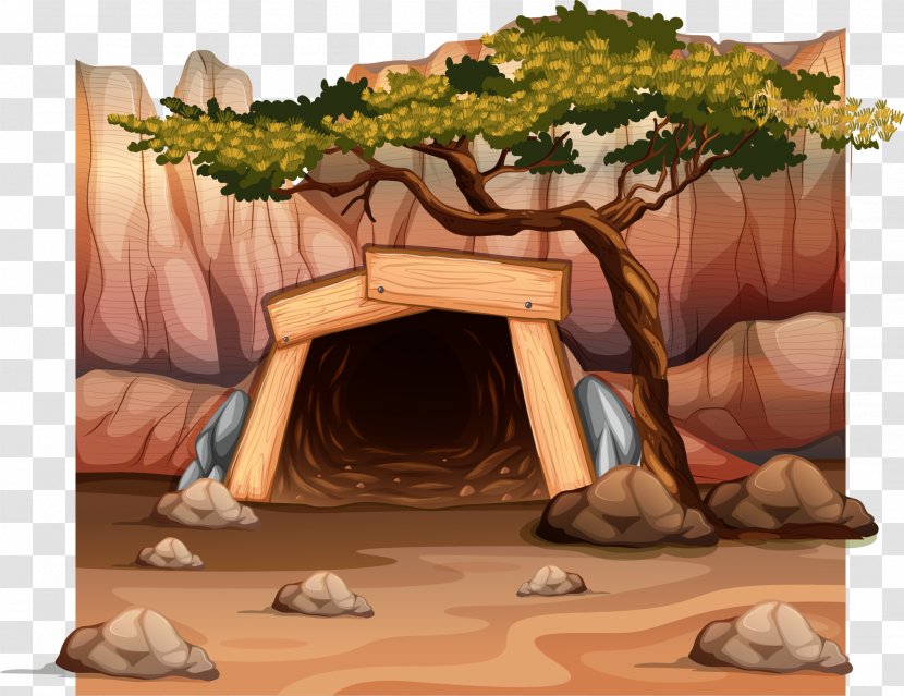 Mining Royalty-free Cartoon Illustration - Can Stock Photo - The Cave In Mountains Transparent PNG