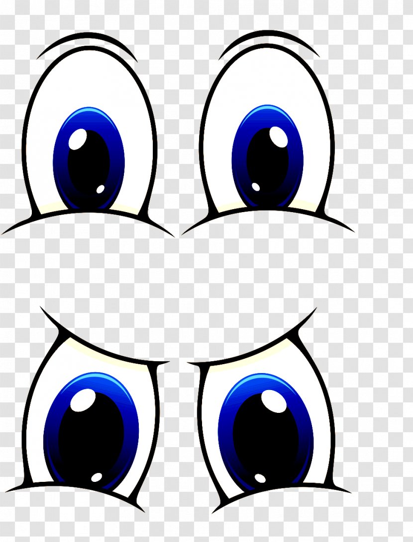 Blue Face Facial Expression Clip Art Line - Nose Eye Transparent PNG