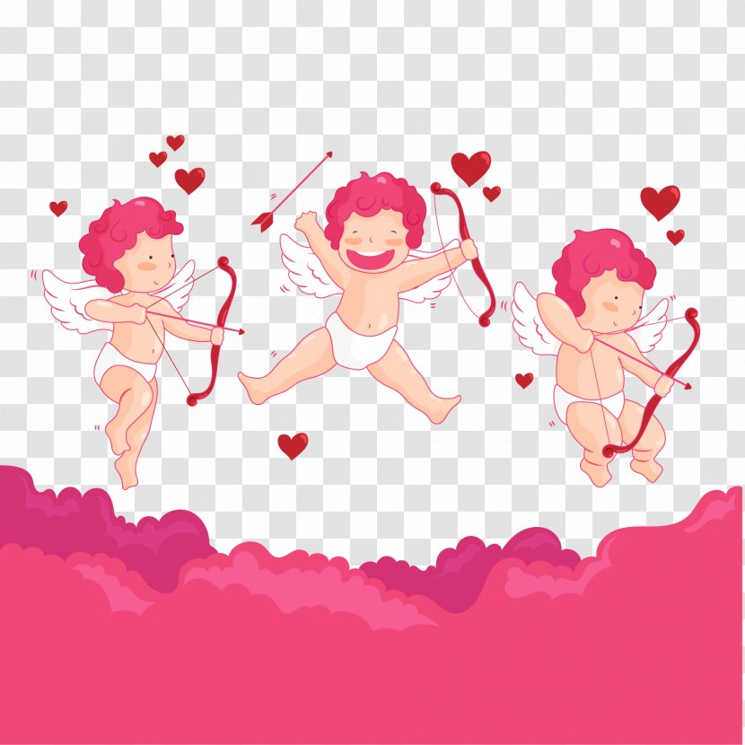 Cupid Falling In Love Bow - Frame - Vector Holding A Transparent PNG