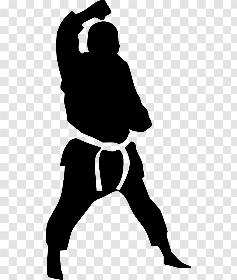 Karate Mixed Martial Arts Punch - Monochrome Transparent PNG