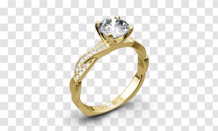 Wedding Ring Engagement Diamond - Solitaire Transparent PNG