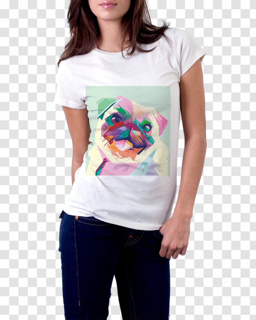 Printed T-shirt Clothing Sleeve - Gift Shop - Hand-painted Dog Transparent PNG