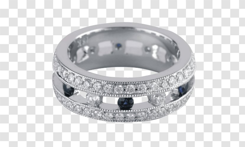 Wedding Ring Sapphire Jewellery Diamond - Body - Large Pave Rings Transparent PNG