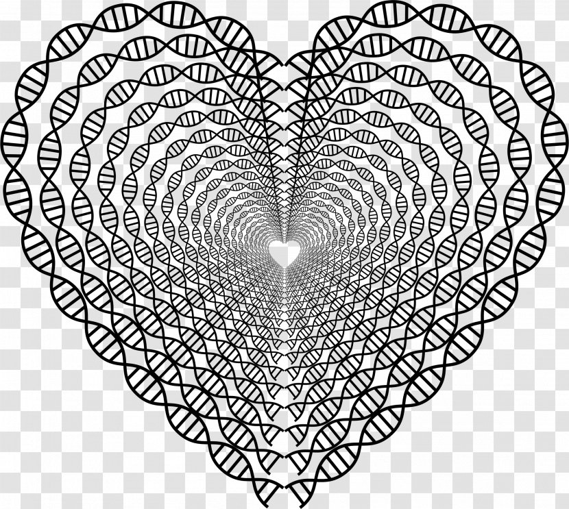 DNA Coloring Book Heart Tunnel - Tree Transparent PNG