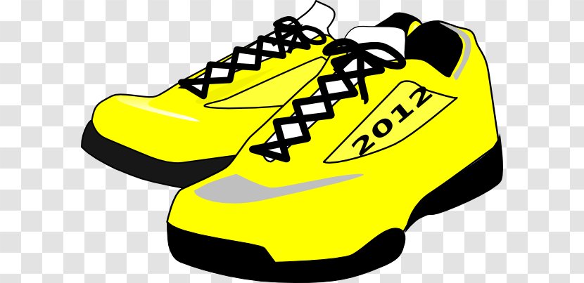 Shoe Sneakers Clip Art - Cross Training - Yellow Cliparts Transparent PNG
