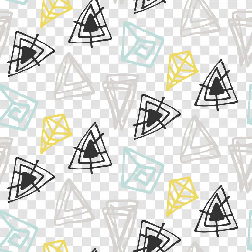 Cartoon Triangle Pattern - Point - Free Buckle,lovely,background Transparent PNG