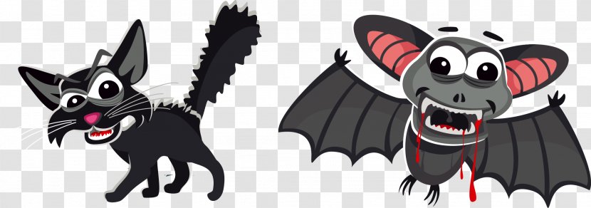 Vampire Bat Clip Art - Frame - Bats Cat Transparent PNG