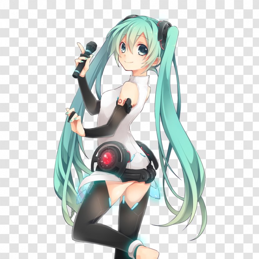 Hatsune Miku Vocaloid Character Desktop Wallpaper - Silhouette Transparent PNG