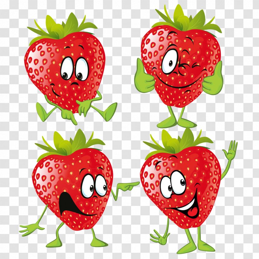 Strawberry Cartoon Fruit Illustration - Smile Transparent PNG