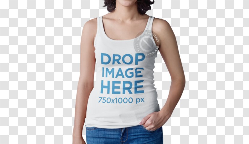 T-shirt Mockup Tanktop Graphic Design - Watercolor - Muscle Shirt Transparent PNG