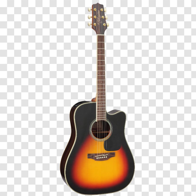 Takamine Guitars Cutaway Dreadnought Acoustic Guitar Acoustic-electric - Watercolor Transparent PNG