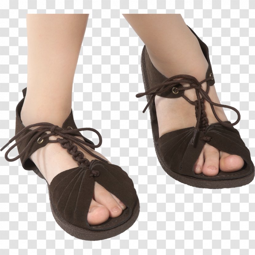 Sandal High-heeled Shoe Suede Brown - Outdoor Transparent PNG