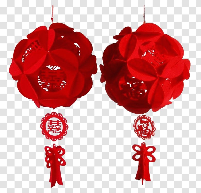 Lantern Christmas Ornament Red Chinese New Year - Decoration - Ornaments Wedding Transparent PNG