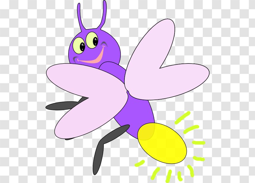 Firefly Clip Art - Pink Transparent PNG