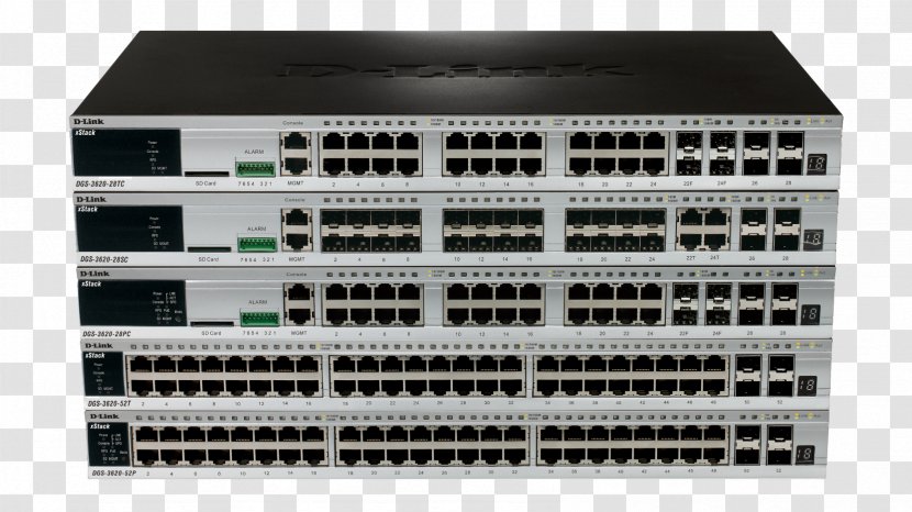 Network Switch D-Link Small Form-factor Pluggable Transceiver Port Stackable - Disk Array - Layer Flyer Transparent PNG