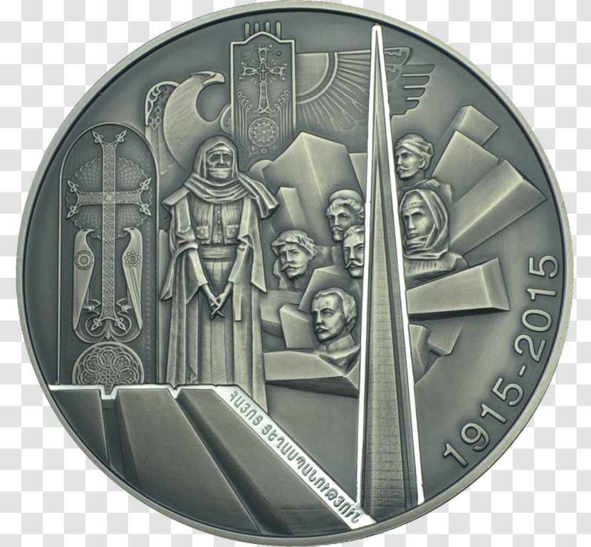 100th Anniversary Of The Armenian Genocide Parliament Shooting Yerevan Coin - Medal Transparent PNG