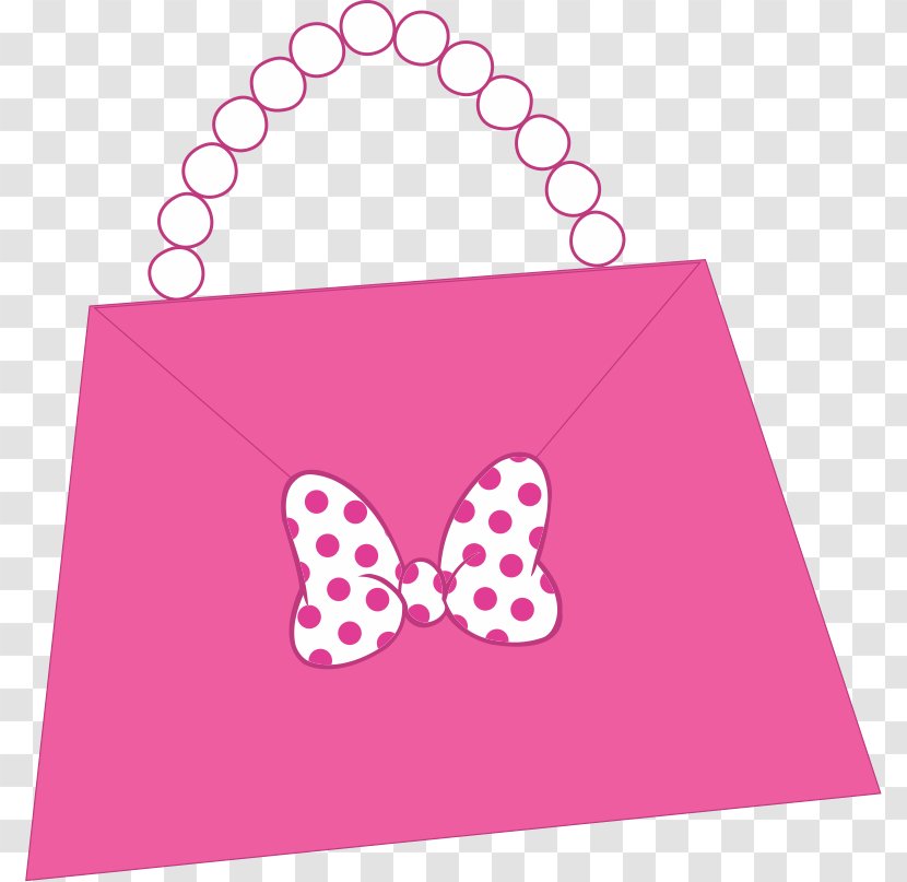 Minnie Mouse Mickey Handbag Clip Art - Pink Transparent PNG