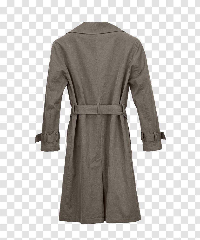 Trench Coat Khaki Overcoat Transparent PNG